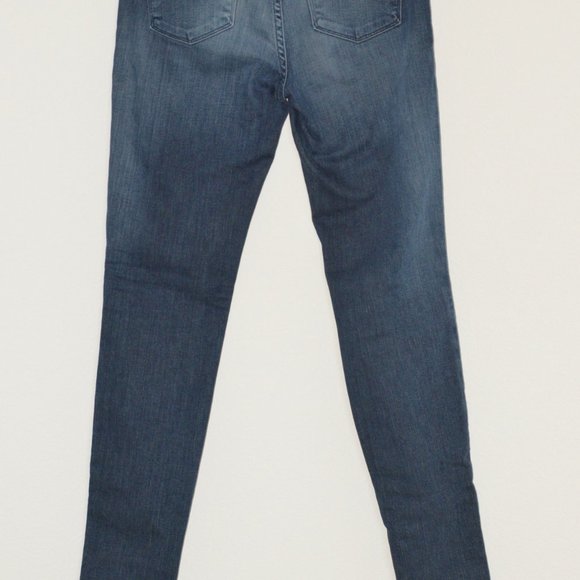 J Brand Kacie Mid Rise Tuxedo Stripe Leather Side Stripe Skinny Jeans | 27 - Picture 9 of 9